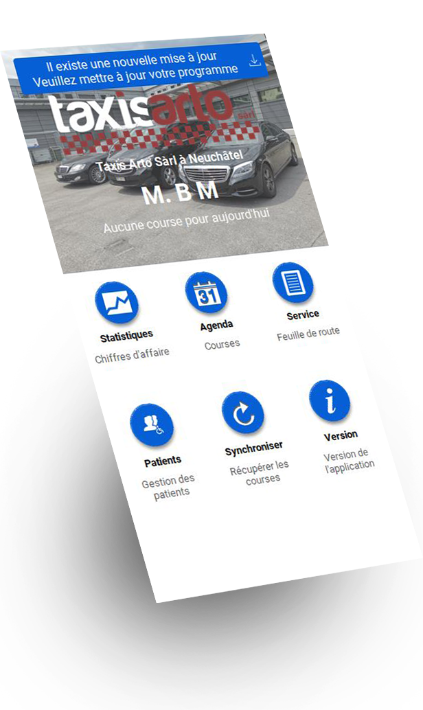 Application mobile pour entreprise de taxis