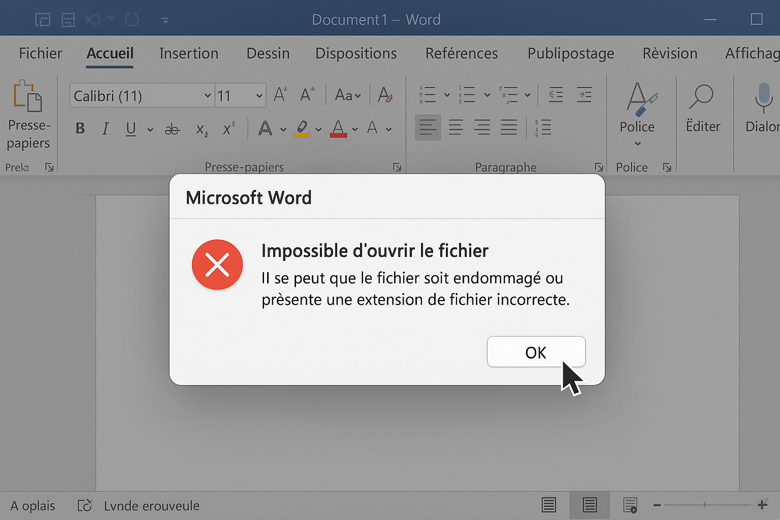 Fichiers Word Excel refuse de s'ouvrir Fichiers Word Excel refuse de s'ouvrir